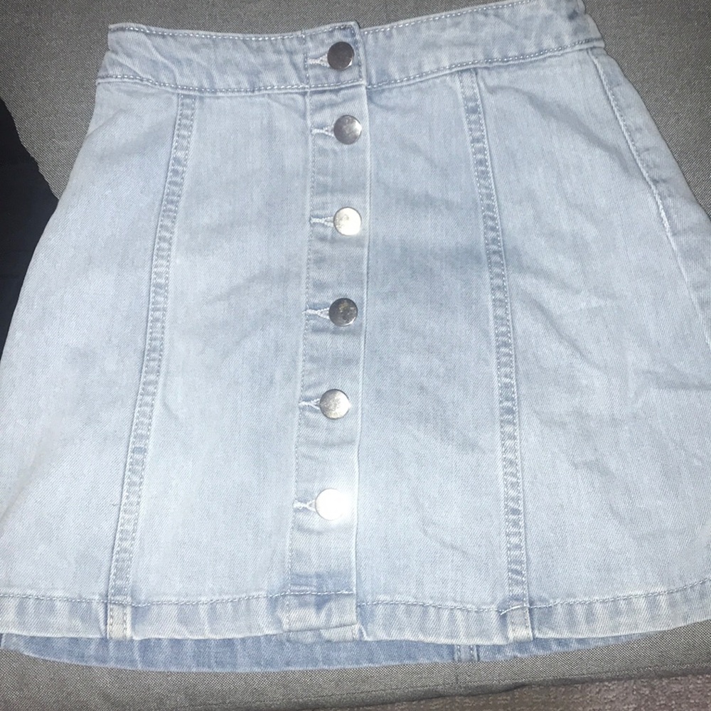 Button up jean skirt